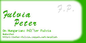 fulvia peter business card